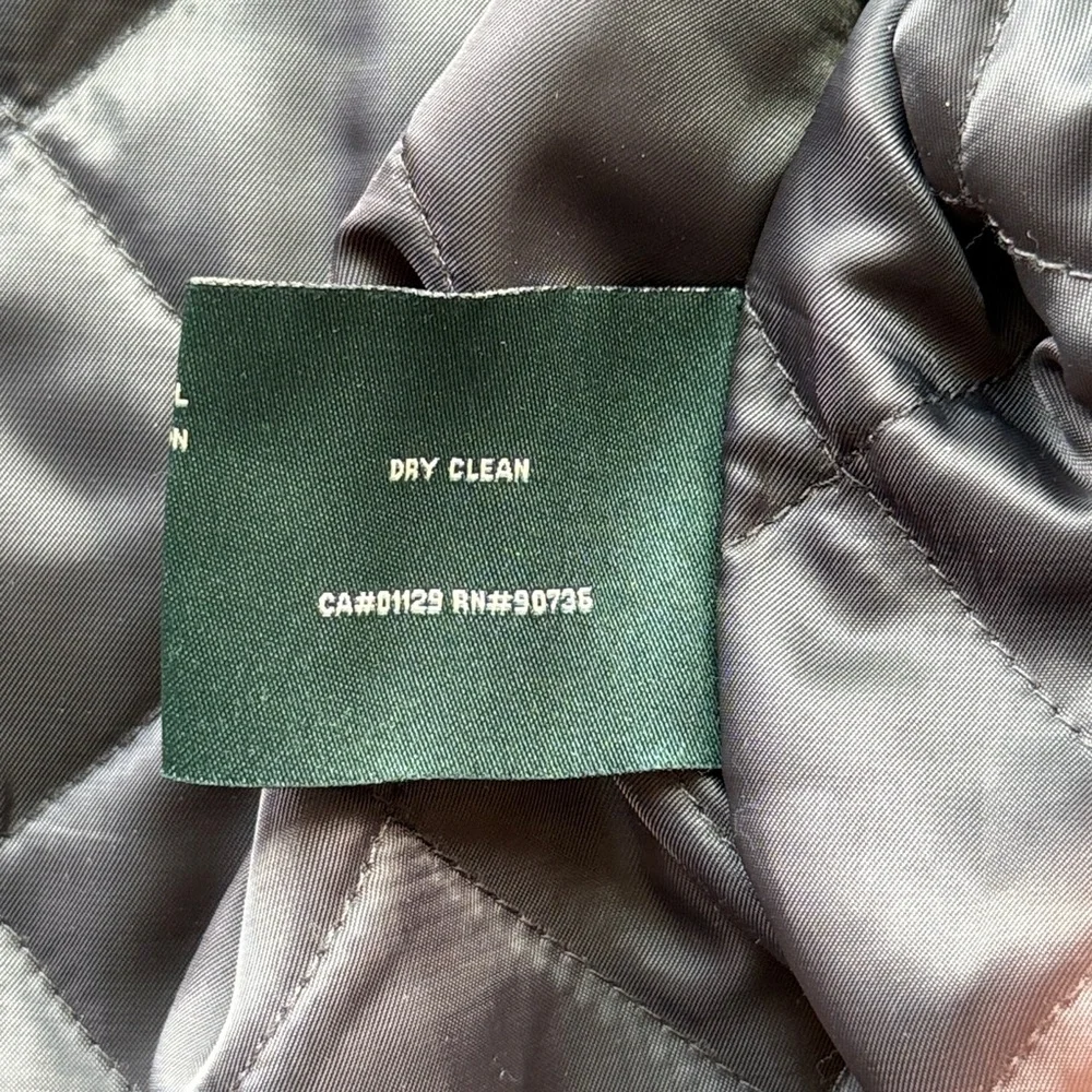 Lauren Ralph Lauren Dark Gray Coat with Quilted Removable Liner - 40S